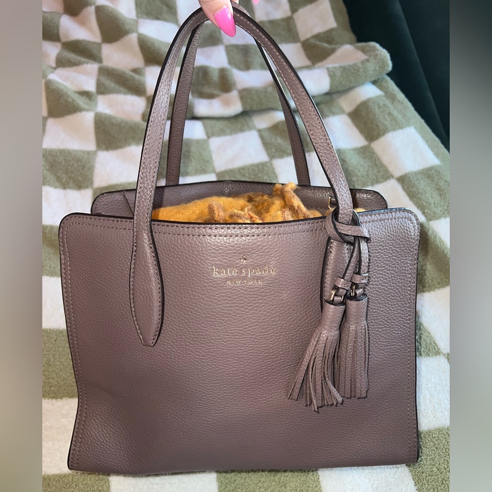 Taupe Kate spade satchel